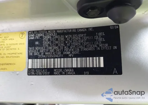 2005 Lexus Rx 330 z USA, uszkodzony, nr VIN 2T2HA31U95C046311